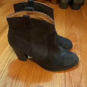Clarks black leather ankle boots